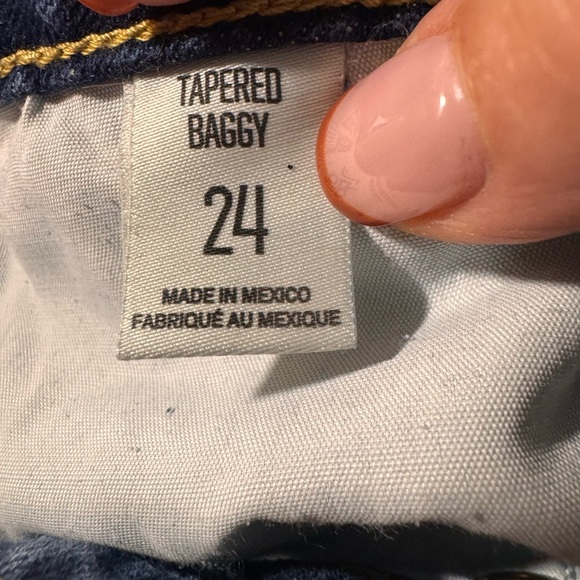 BDG Women's Navy Tapered Baggy Jeans size 24 - Picture 8 of 13